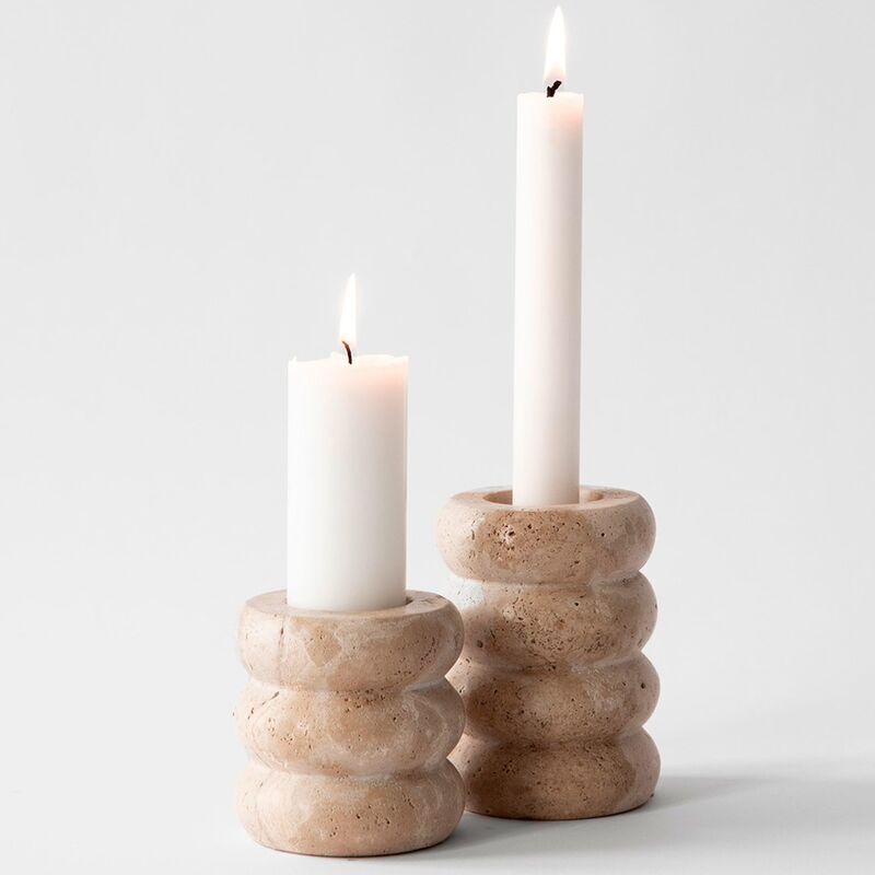 Travertine lysestake, large