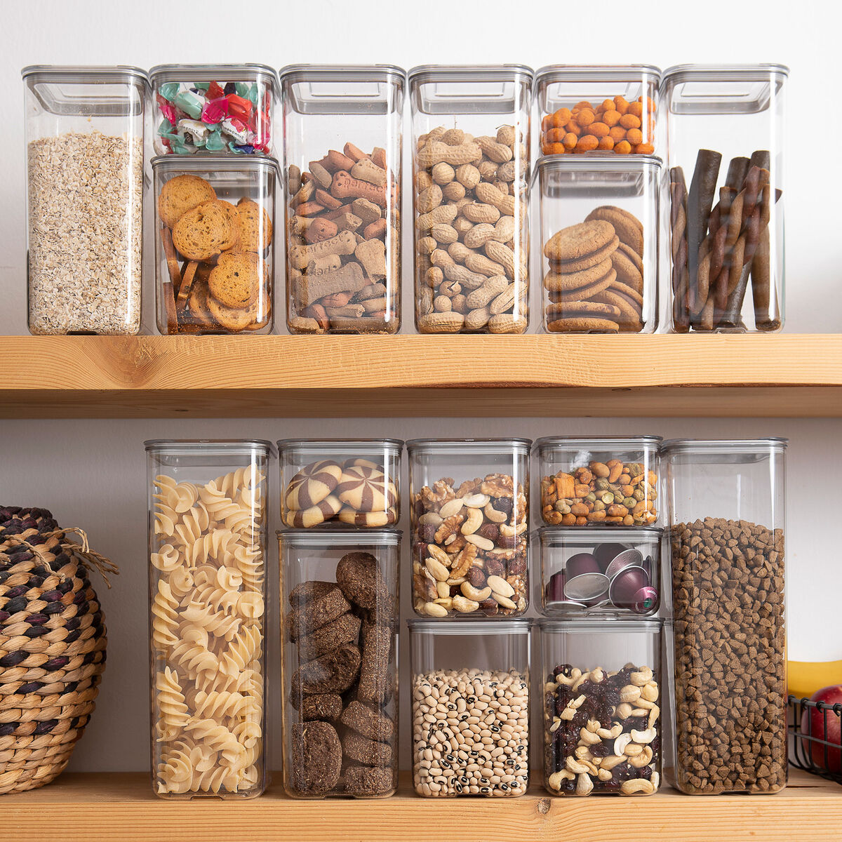 Kvadratiska Förvaringsburkar 5 pack