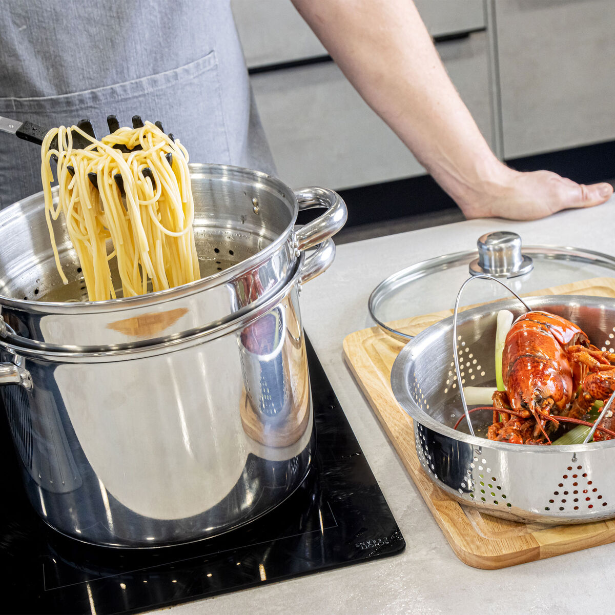 Multi Cooker gryta 7,5 liter, rostfritt stål