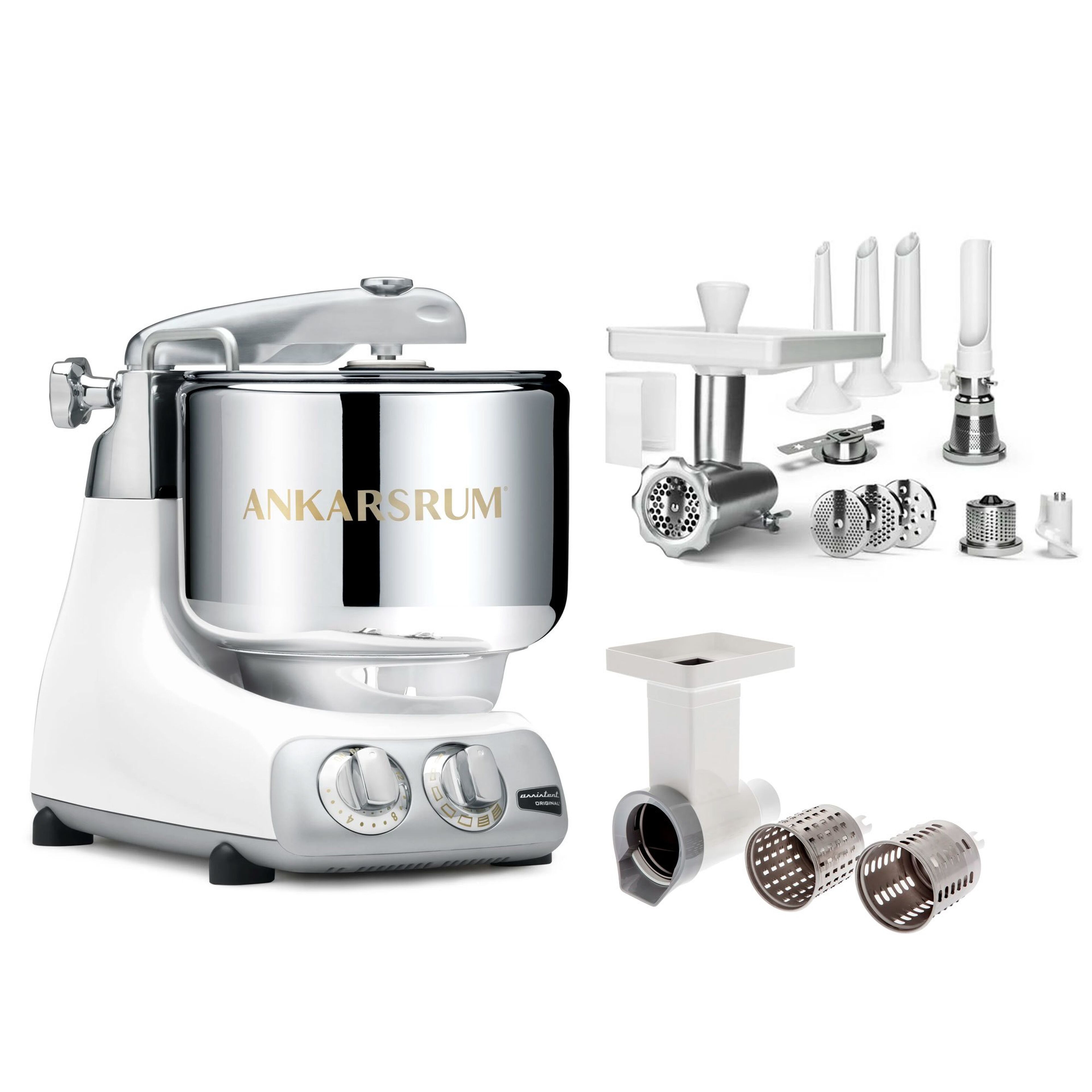 Assistent Köksmaskin, stort tillbehörspaket, mineral white
