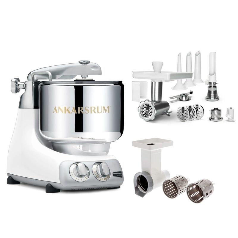 Köksmaskin, stort tillbehörspaket, mineral white