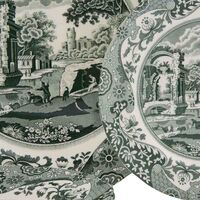 Heritage Green Italian servis 12 delar, grön/vit