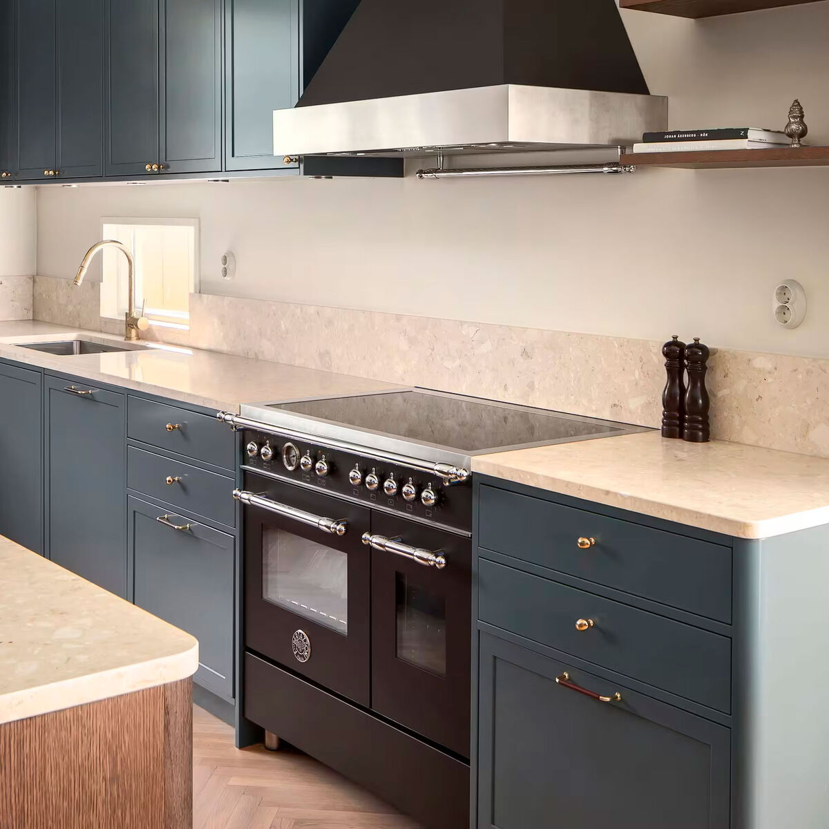 Heritage vitvarupaket 90 cm, matt svart/rostfritt stål