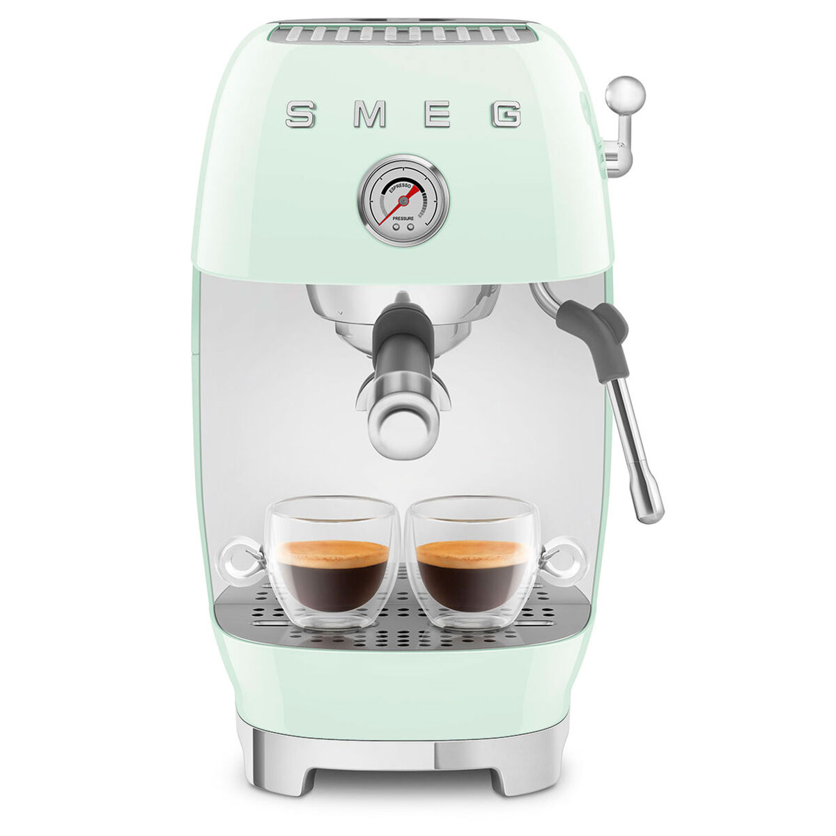 Manuel espressomaskine med Cold Brew, pastelgrøn