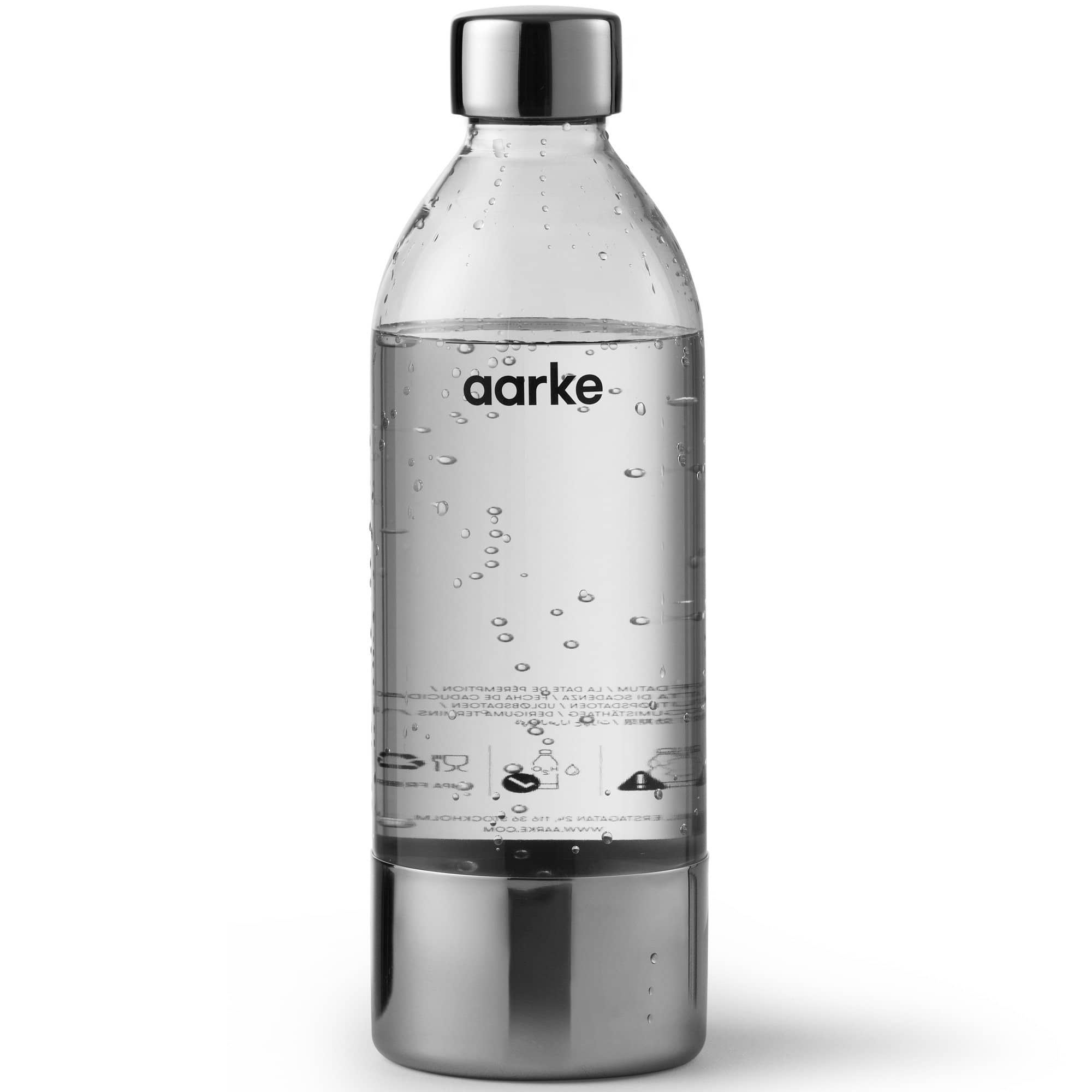 PET Water Bottle Polished Steel