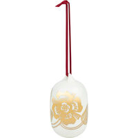Tiara juleornament, hvit/gull