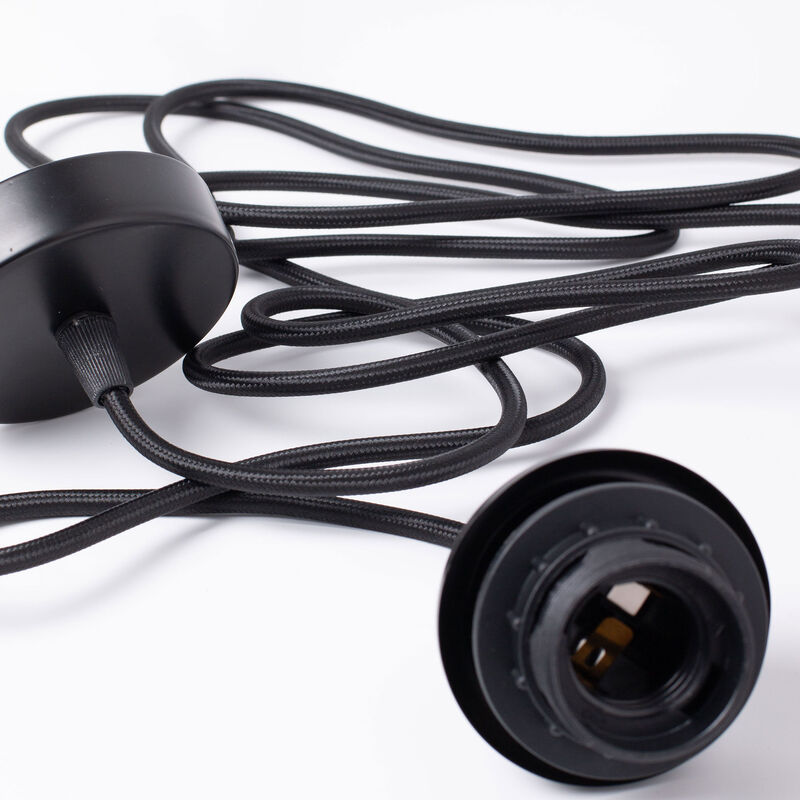 E27 taksladd 5 m, svart