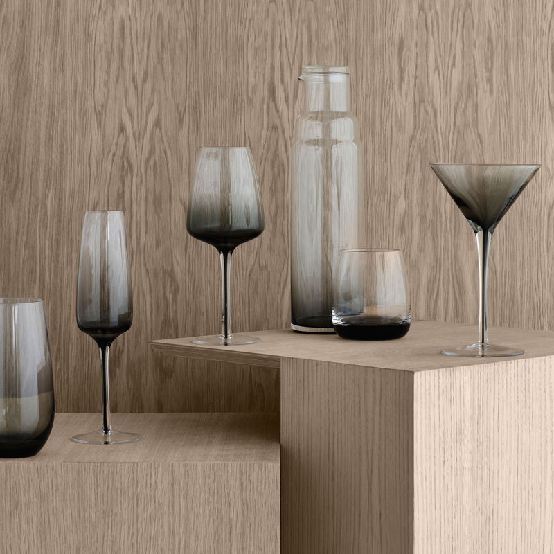 'Smoke' Munblåst rödvinsglas