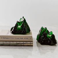 Kosta Boda The Rock lyslykt 91 mm, smaragdgrønn