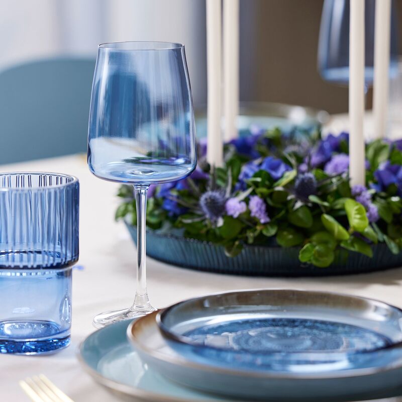 glastallrik 18 cm, blå