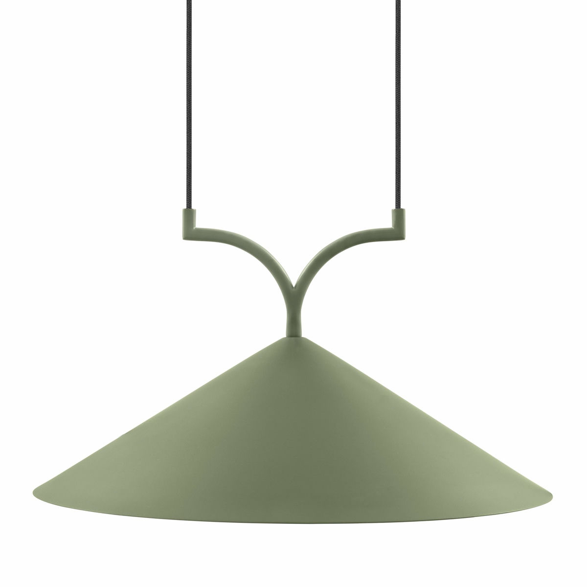 Curve pendel loftlampe 50 cm, grøn
