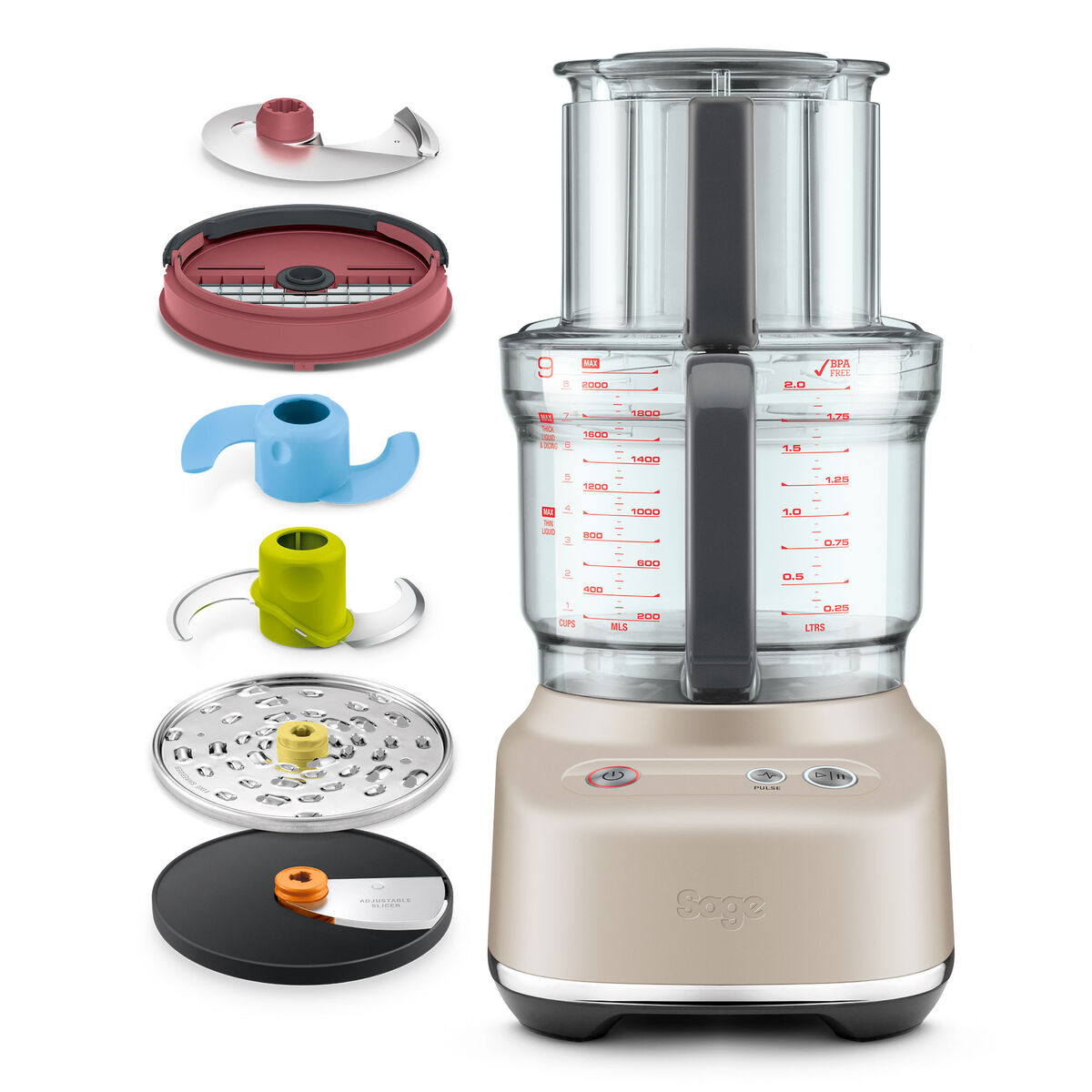 SFP638ALM Paradice 9 køkkenmaskine, mandelnougat