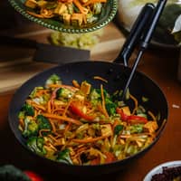 Wok-set i kolstål 
