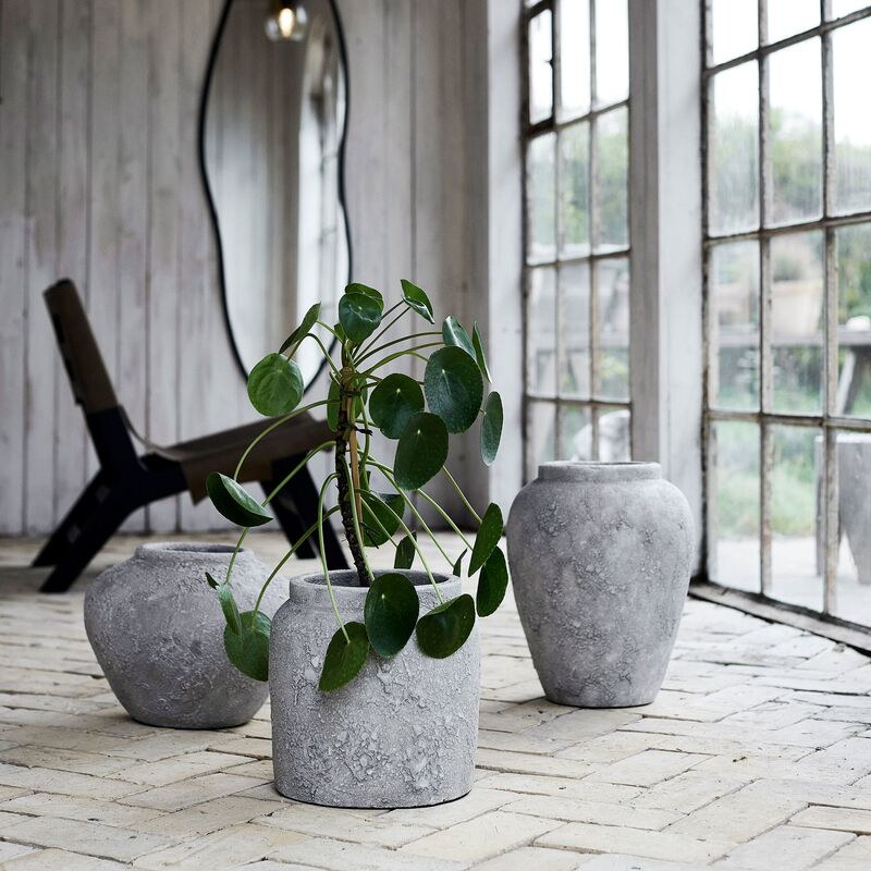 Luna vas 28 cm, grå