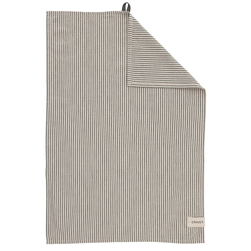 Kjøkkenhåndkle stripete 47x70 cm, grønn/beige