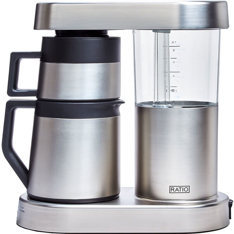 Six kaffebryggare 1,25 liter, rostfritt matt stål