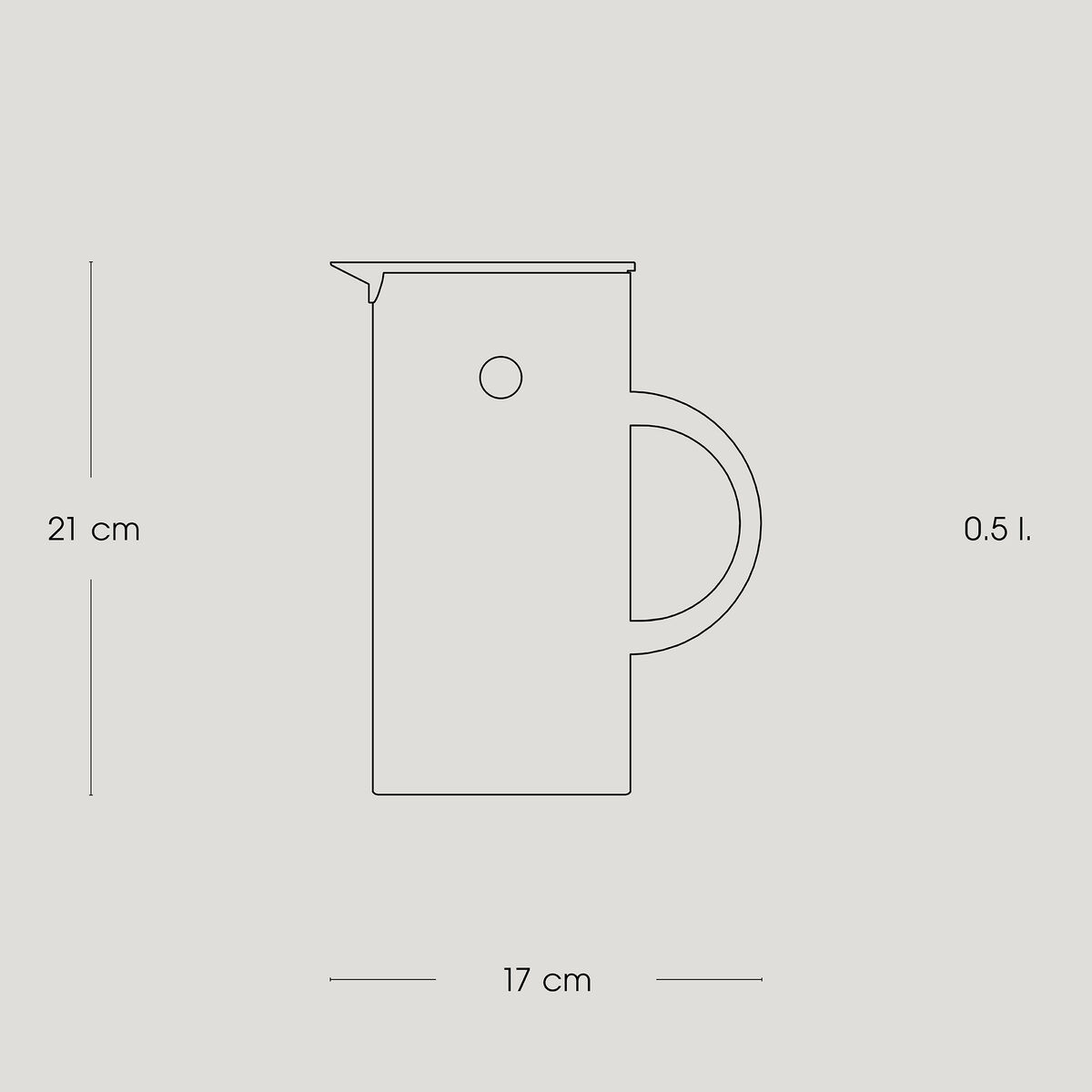 EM77 termoskanna 0,5 liter, sand