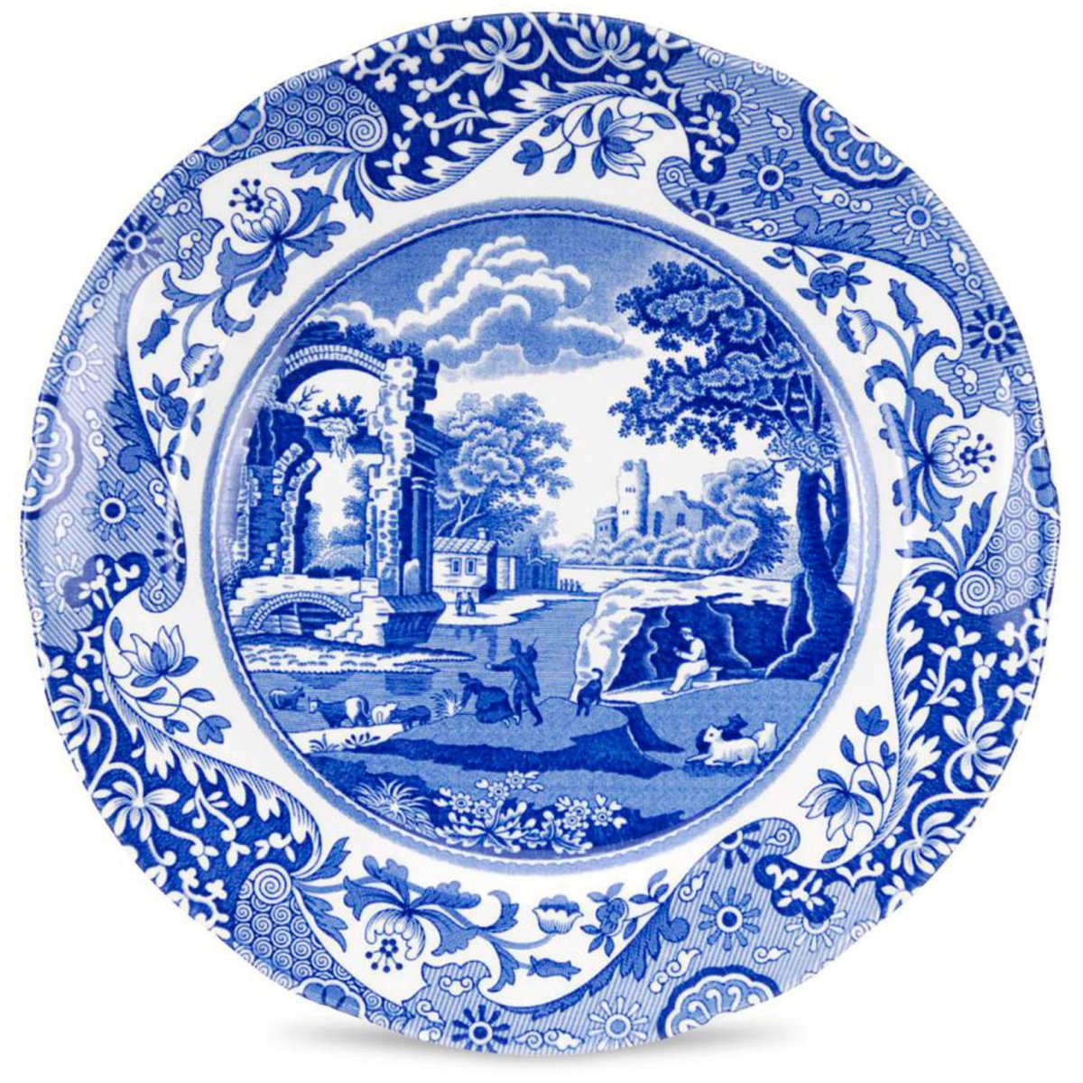 Blue Italian -jälkiruokalautanen, 20 cm