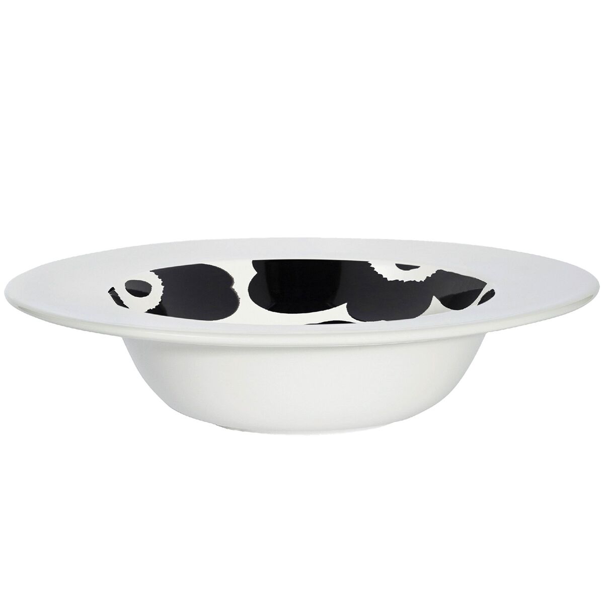 Unikko Syvä Lautanen dyb tallerken 20 cm, hvid/sort