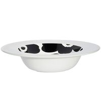Unikko Syvä Lautanen dyb tallerken 20 cm, hvid/sort