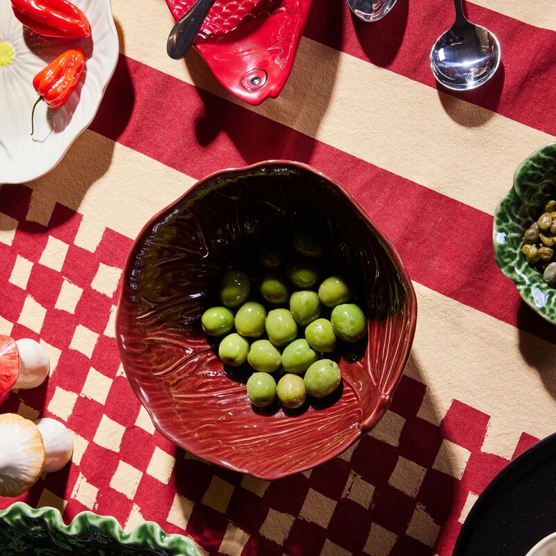 Love bordsduk 150x280 cm, röd/sand