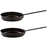Kockums Jernverk Stekpanneset kolstål, 24 + 28 cm