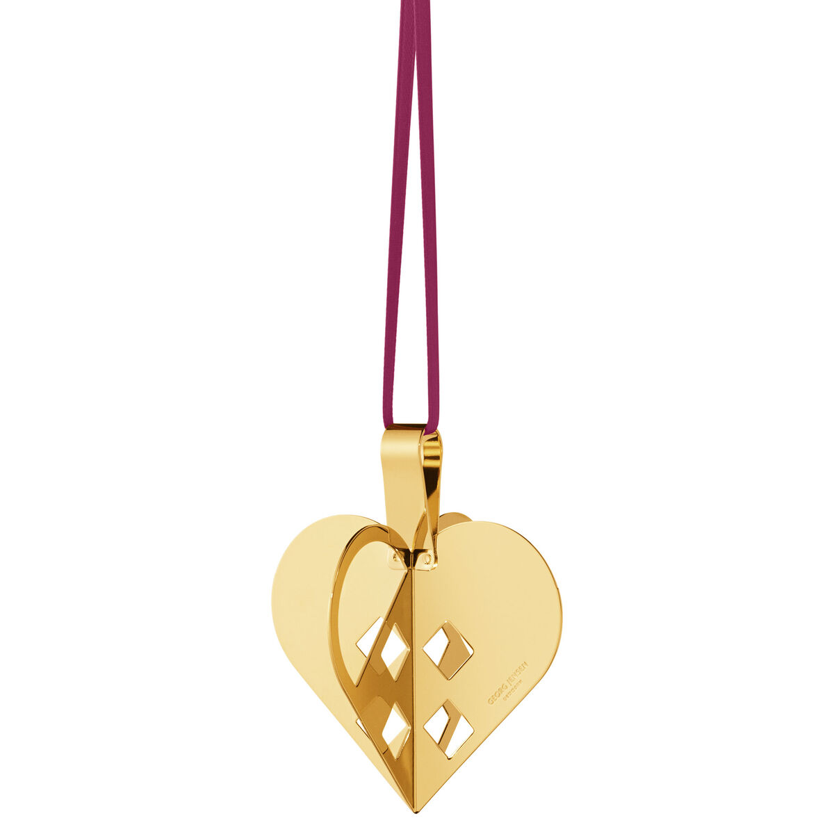 Georg Jensen CC 2025 Hjerte julepynt, 18K guldbelægning