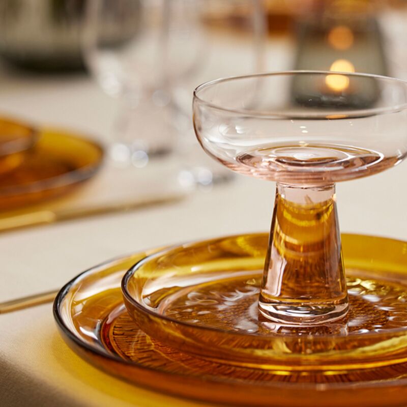 glastallrik 18 cm, bärnsten