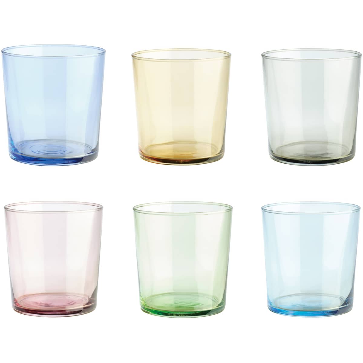 Dricksglas 34,5 cl 6-pack, mixade färger