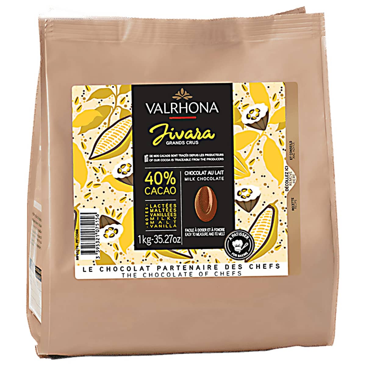 Jivara mælkechokolade 40%, 1 kg
