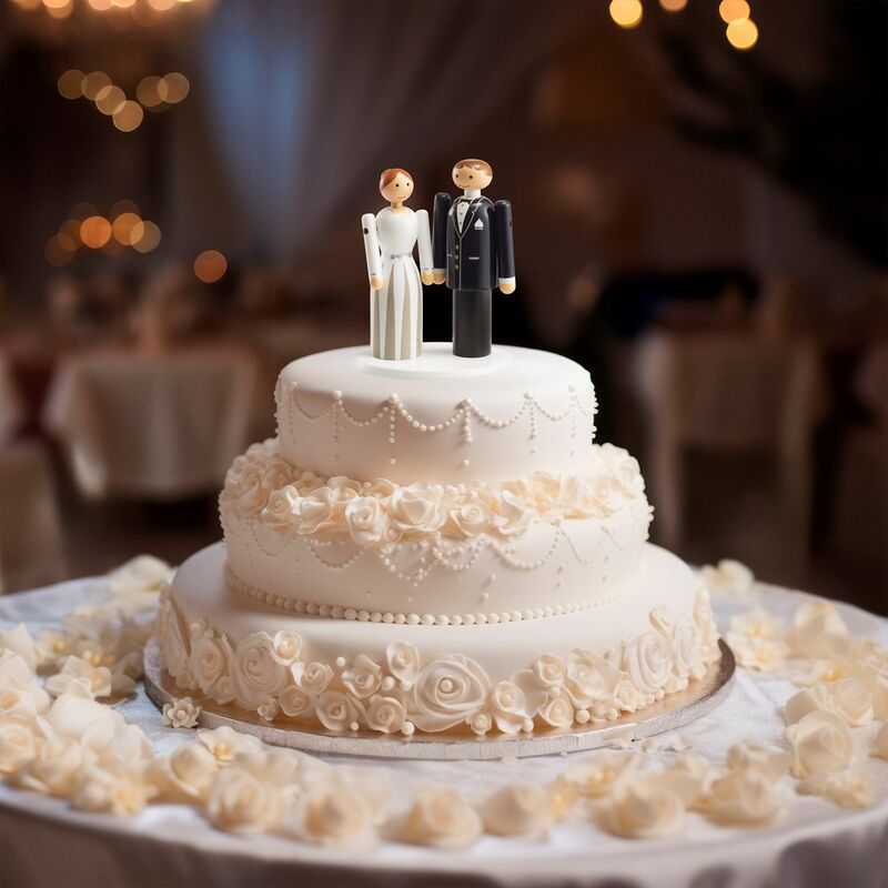 Plattform för bruden och brudgummen, vit