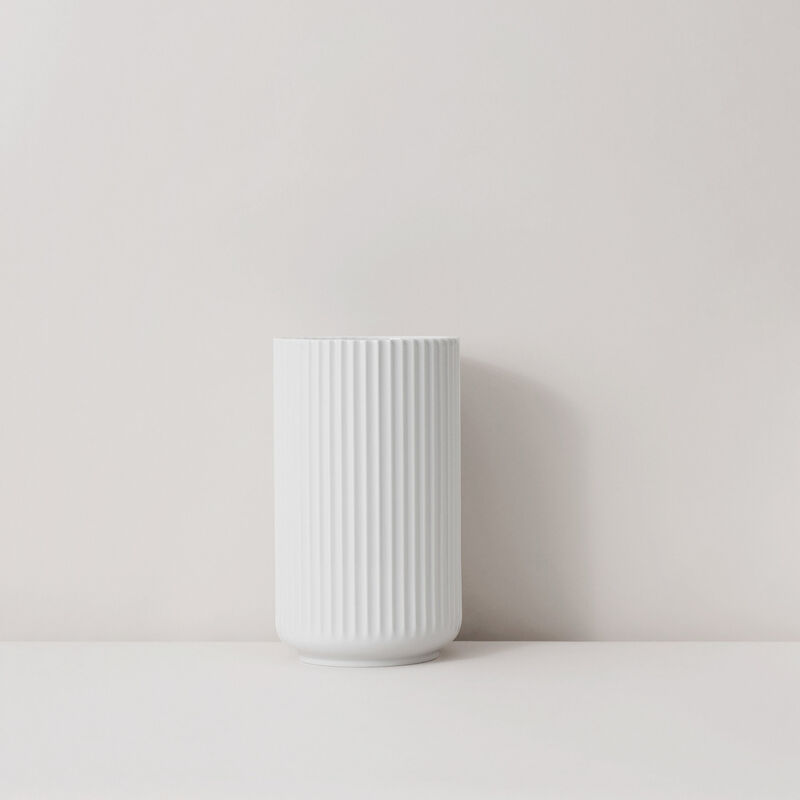 Lyngbyvasen 38 cm., porslin - vit