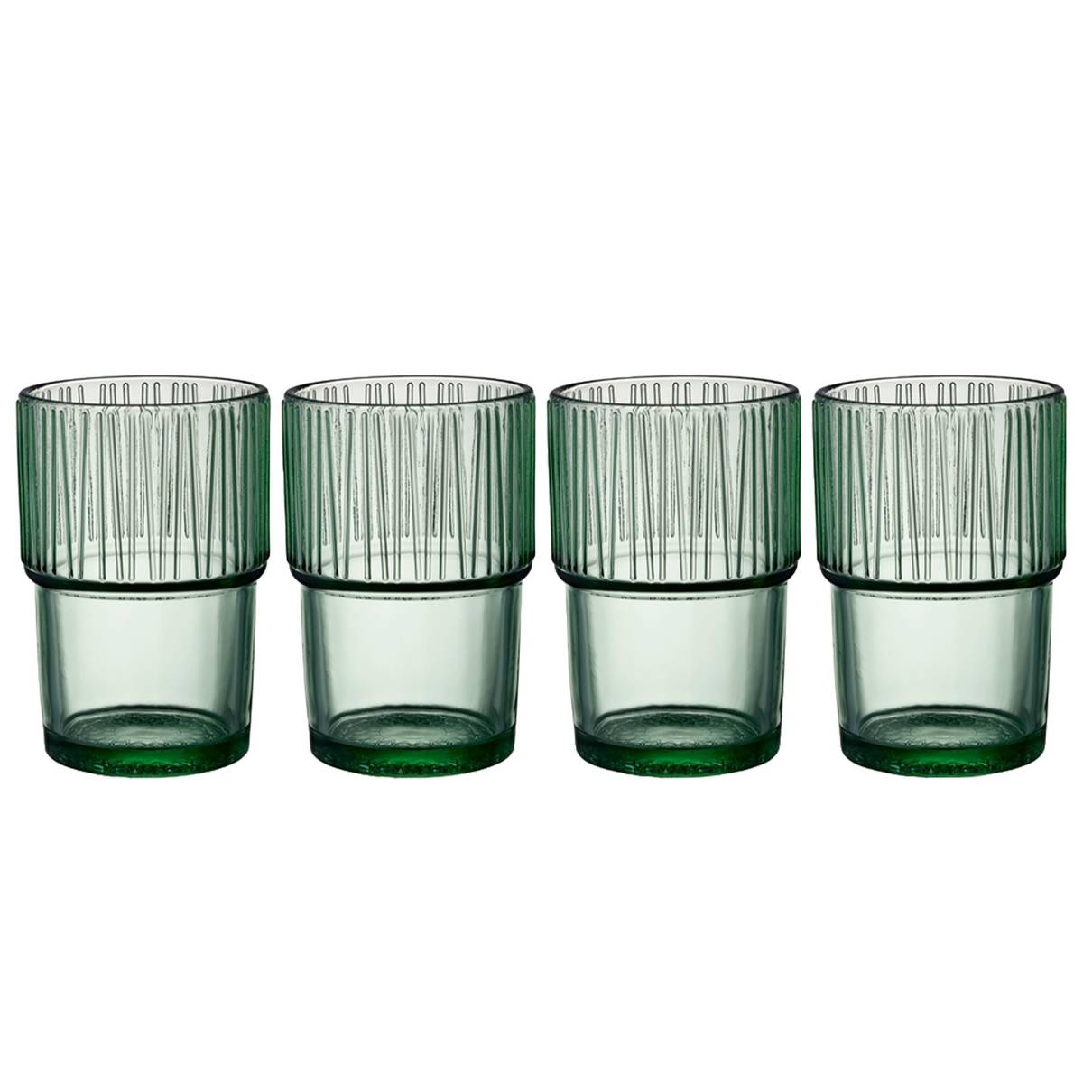 Kusintha Caféglas 38 cl, grøn, 4 stk.