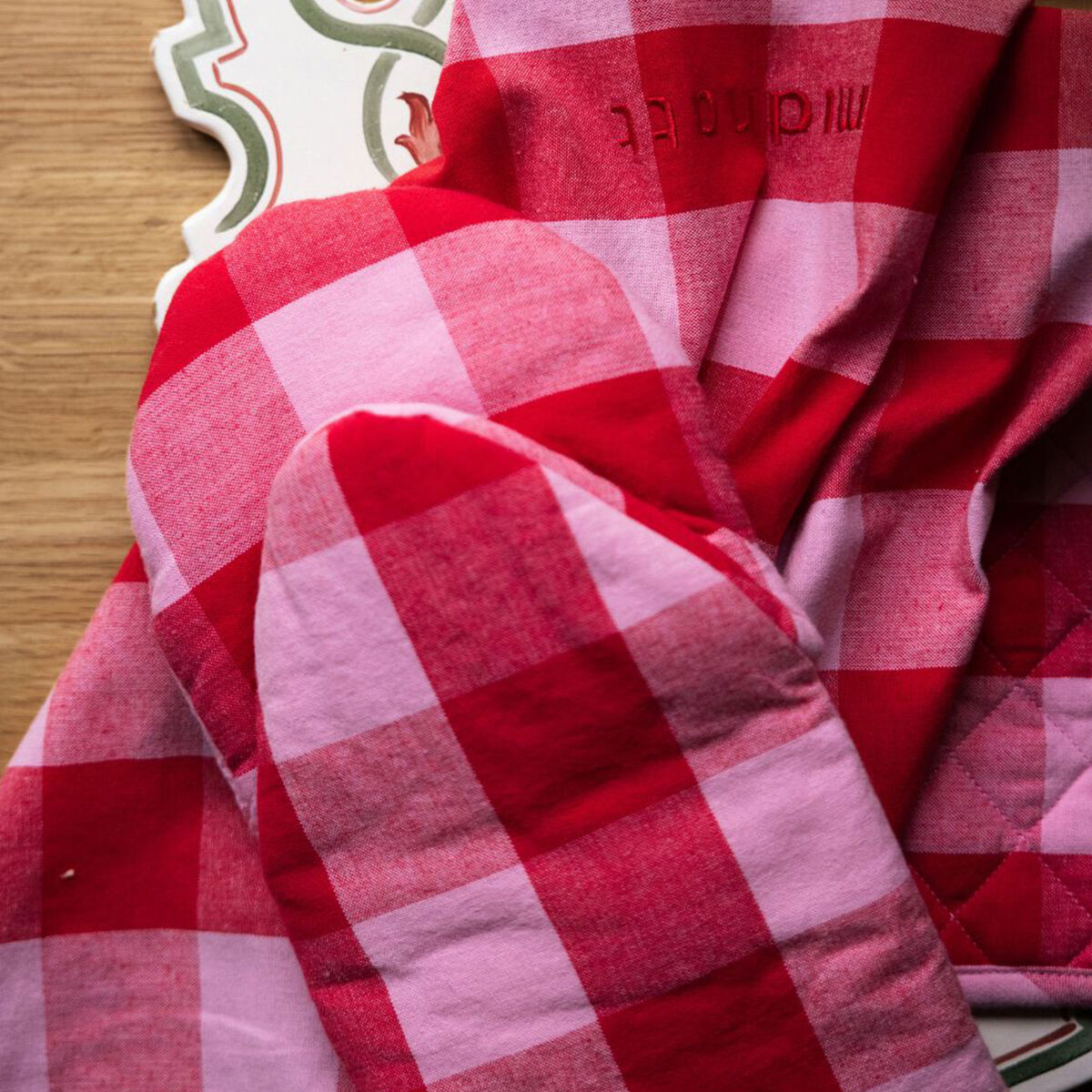 Paola patalappu 20×20 cm, punainen/vaaleanpunainen