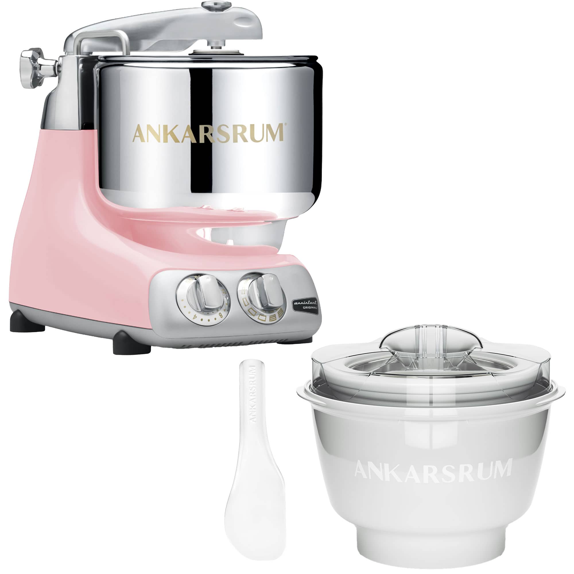 Ankarsrum Assistent Original AKM6230CP + Glastilbehør Cloudy Pink