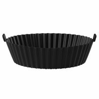 Silikonform till airfryer 18,5x14,5 cm, svart
