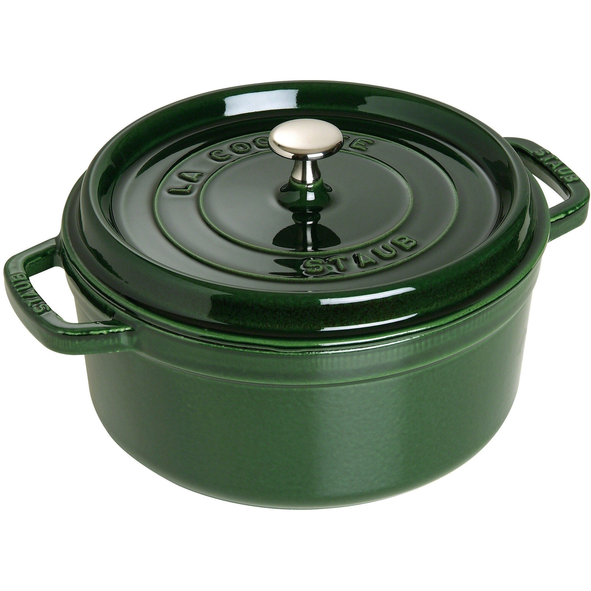 STAUB Staub La Cocotte rund gryte støpejern 5,2 L Basilikagrønn
