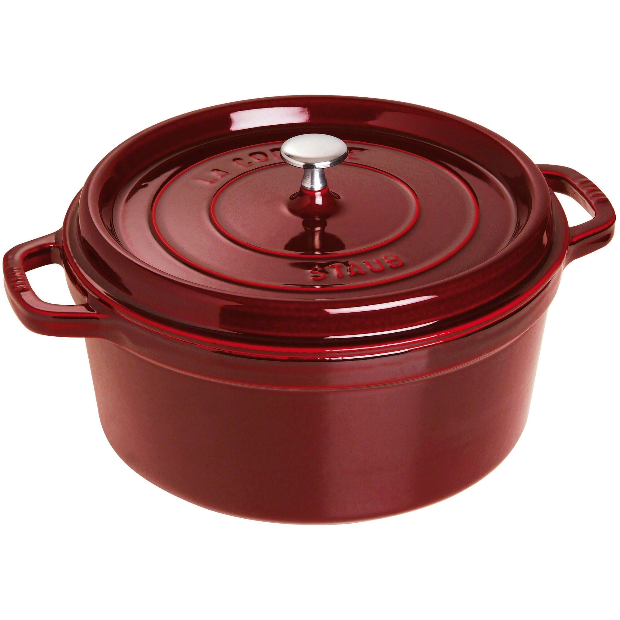 STAUB Staub La Cocotte rund gryte støpejern 6,7 L Grenadinerød