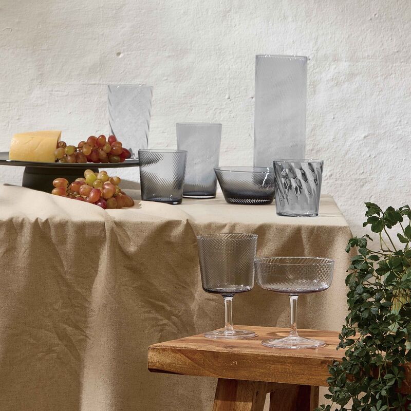 RAW Unique Swirl vandglas 30 cl, grå