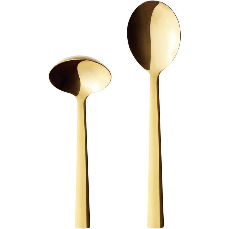 RAW serveringsbestick 2 delar, guld