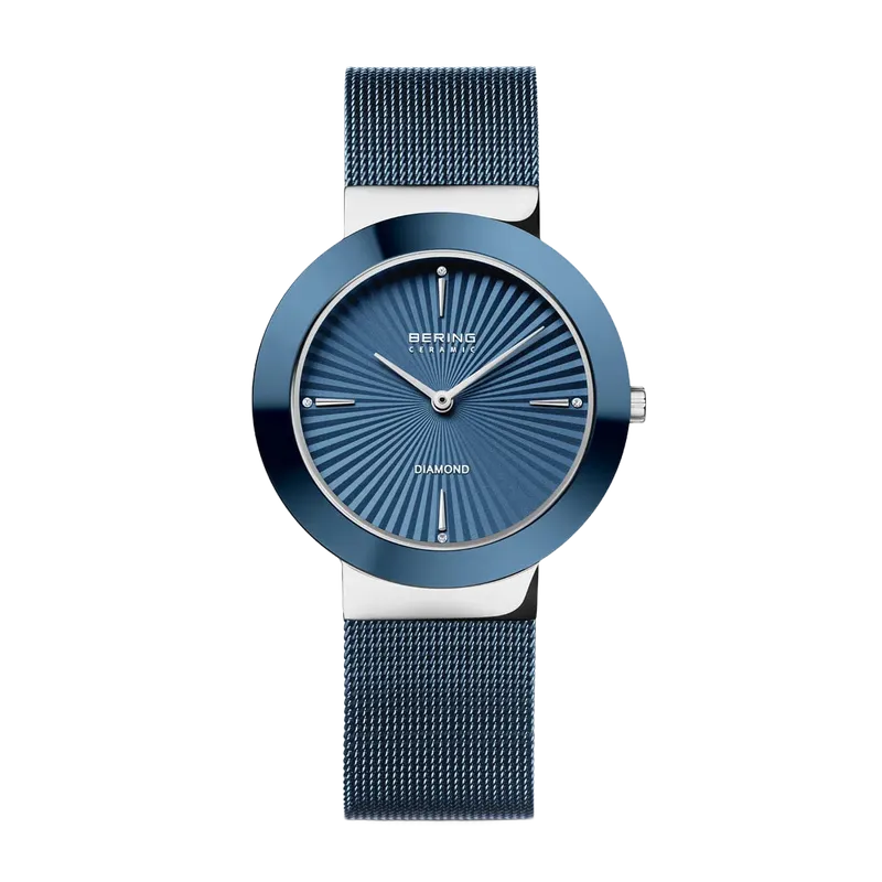 Ceramic Polished Silver Blue