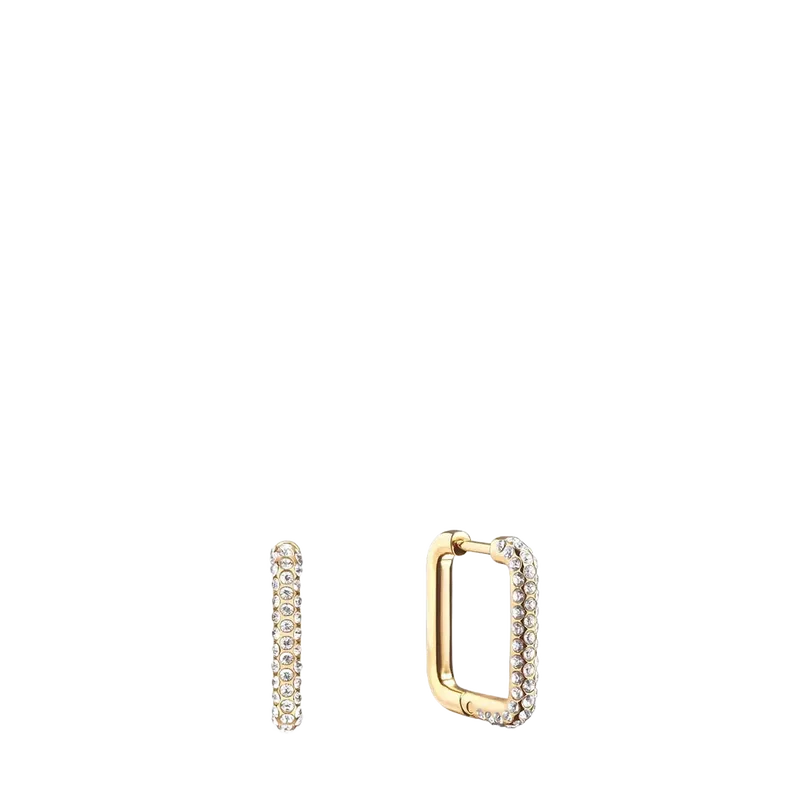 Arctic Pavé Earrings Polished Gold