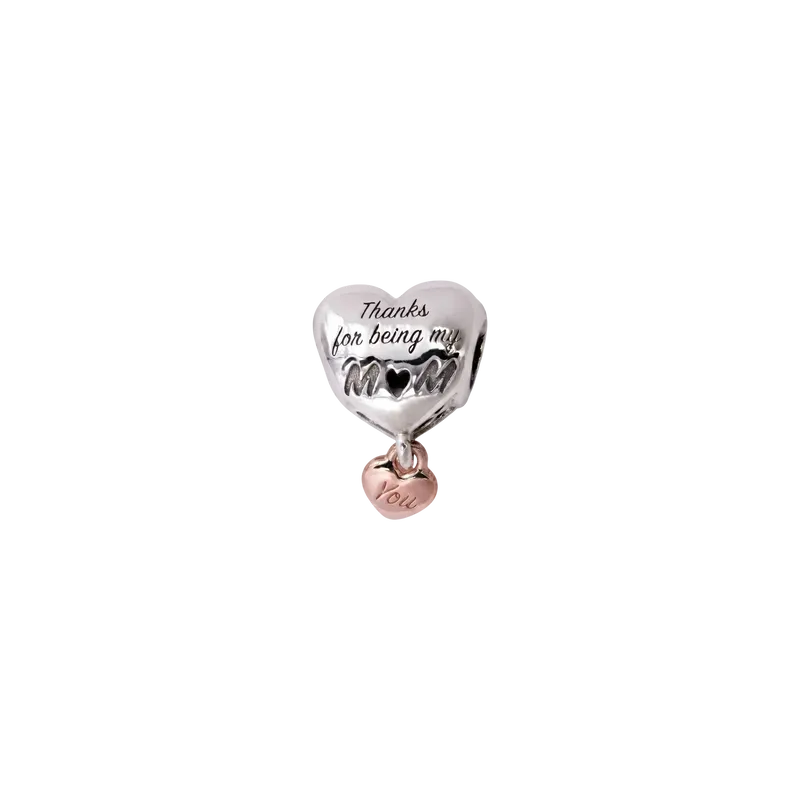 Love You Mom Heart Charm