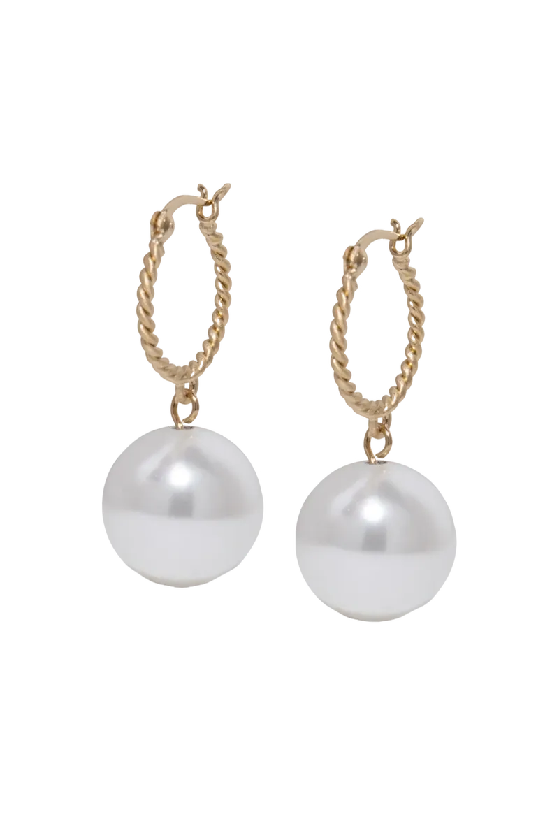 Granny Smith - Shell Pearl and Recycled Gold Vermeil Earrings