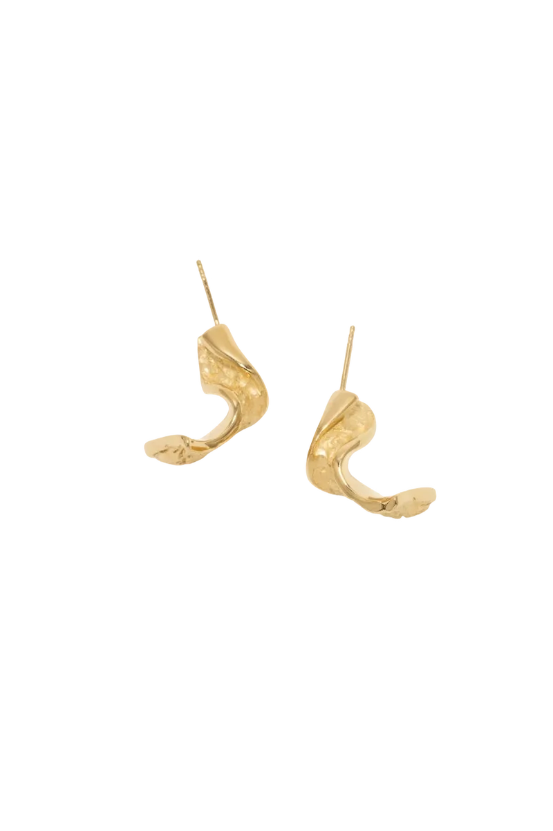 Ribbon II - Recycled Gold Vermeil Earrings