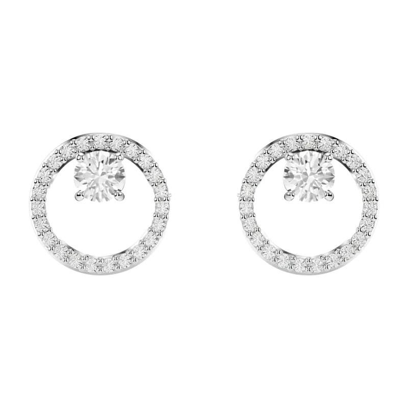 Constella Stud Earrings White Rhodium