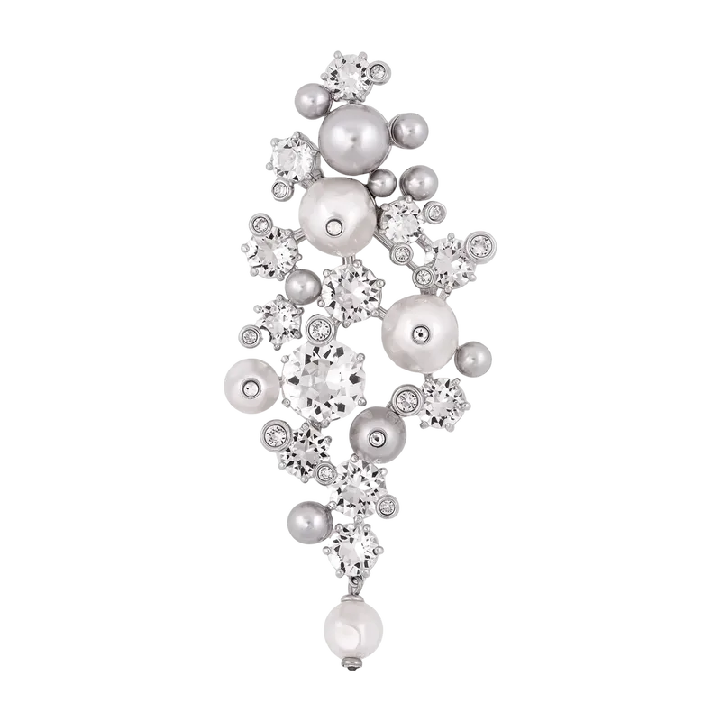 Constella Brooch Pearl White Rhodium