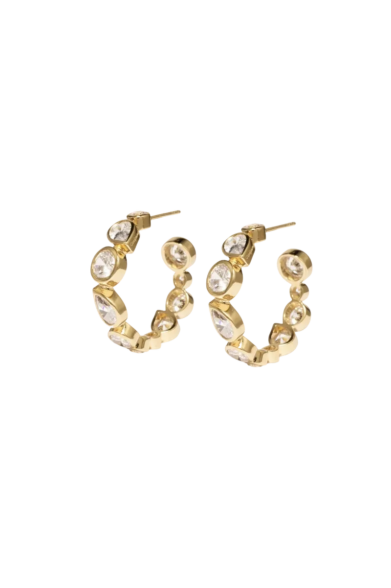 A Few Good Anti-Heroes - Cubic Zirconia and Gold Vermeil Earrings