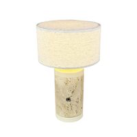 Mellow LED-tafellamp van travertin