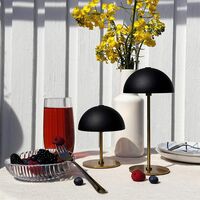 Lot de 2 lampes de table portables Along Mini LED, noir/laiton